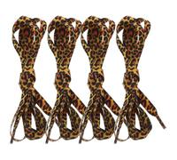 Uonlytech Cordones Planos de Leopardo 1 CM X 120 CM 2 Pares de Poliéster Duradero para Zapatos Cordones Creativos para Calzado Casual y Deportivo