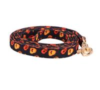 Uonlytech Correa para Perro de Halloween Patrón de Calabaza, Cuerda Duradera de Tela Negra, Práctica para Uso Diario y Actividades Mascotas