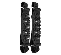 Uonlytech Crampones Ajustables para Zapatos Antideslizantes 7 Púas de Acero para Hielo y Nieve, Funda Negra Portátil para Senderismo, Montañismo y Actividades al Aire Libre Invierno