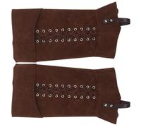 Uonlytech Cubiertas para Botas Medievales de Estilo Renacentista para Hombre y Mujer Diseño Elegante Marrón Cubrebotas Cortos para Disfraz Pirata y Cosplay Suaves y Cómodos para Fiestas