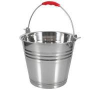 Uonlytech Cubo de Acero Inoxidable Portátil de 5 L con Asa, Resistencia Corrosión y Fondo Extra Grueso para Almacenamiento de Agua y Leche Hogar