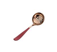 Uonlytech Cuchara Coladora para Colador de Olla Caliente de Acero Inoxidable Mango Largo y Grande Color Rojo Adecuado para Cocina en Hotel y Bar