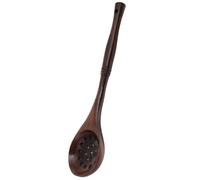 Uonlytech Cuchara de Cocina de Madera Marrón Mango Largo y Acabado Suave para Cocinar y Servir Sopa, Utensilio Antiadherente Adecuado para Pasta y Alimentos Líquidos