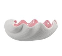 Uonlytech Cuenco Decorativo de Cerámica Forma de Concha Rosa, Tazón para Dulces y Soporte Multiusos Ecológico, Adecuado para Decoración de Hogar, Oficina y Regalos DIY