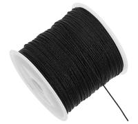 Uonlytech Cuerda de Nylon Negra 0,8 MM, Trenzada y Resistente al Desgaste, para Hacer Pulseras, Colgantes y Nudos, Uso en Entornos Exteriores y Proyectos DIY