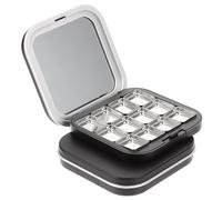 Uonlytech de de Magnética Vacía Negra con Capacidad para 12 de 2 Piezas Estuche y Versátil para Mujer Adecuado para Uso Personal y Salón