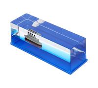 Uonlytech Decoración de Barco Insumergible Botella de Deriva Líquida Acrílica para Escritorio de Oficina y Mesa de Noche, Obsequio Creativo para Hombres en Cumpleaños