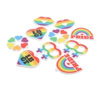 Uonlytech del 10 Pcs Colgantes para Claves Accesorios de Fiesta Diseño Creativo Decoración para Mochilas Especial para Lgbtq