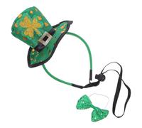 Uonlytech Diadema San Patricio 2 Piezas con Sombrero Copa Verde y Pajarita, Accesorios para Fiesta Irlandesa y Disfraz Leprechaun, Tocado Ligero para Eventos y Celebraciones