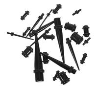 Uonlytech Dilatadores De Orejas 23 Unidades Acrílicos En Forma De Cono De 1 a 10 Mm, para Uso En Piercing De Oreja Estiramiento Progresivo, Color Negro, Sin Gemas