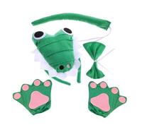 Uonlytech Disfraz de Cocodrilo para Adultos Diadema con Cabeza de Cocodrilo Lazo y de Peluche para Halloween y Fiestas Temáticas Cosplay