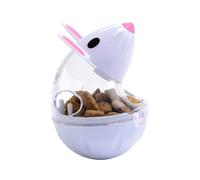 Uonlytech Dispensador Interactivo Comida de Plástico Blanco para Mascotas Estructura Interna para Ralentizar Alimentación Juguete y Gatos y Perros en Juego