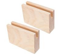 Uonlytech Elevadores de Cama de Madera Ranura 5 CM de Altura 2 Piezas Elevadores Resistentes para Muebles Almohadillas Elevadoras para Sofá Mesa y Escritorio Soporte Estable para
