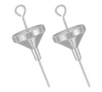 Uonlytech Embudos Pequeños de Acero Inoxidable para Botellas de Perfume, Juego de 2 Piezas para Rellenar Minibotellas, Embudo de Metal Multiusos para Cuidado Piel y Polvos, Adecuado