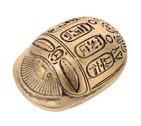 Uonlytech Escarabajo Egipcio Grande de Resina Color Dorado Figura Decorativa y Amuleto Protector del Antiguo Egipto Estatua Coleccionable para Decoración del Hogar y Oficina