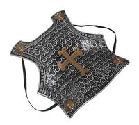 Uonlytech Escudo de Pecho de Caballero Medieval de plástico para Juegos de rol, Disfraz de Soldado con Cruz, para y Actividades al Aire Libre