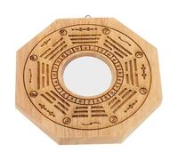 Uonlytech Espejo Bagua de Madera Diagramas Tai Chi del Hogar y Protección Feng Shui contra Espíritus Malignos, Fácil de Cuidar