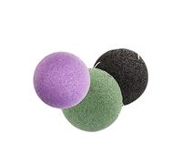 Uonlytech Esponjas Limpiadoras Redondas Naturales para Rostro y Piel Sensibles, 3 Piezas Biodegradables para Exfoliación Diaria y Cuidado Facial