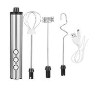 Uonlytech Espumador de Leche Eléctrico Ajustable Batidor de Acero Inoxidable y Cuerpo Compacto de Abs para Cocina Doméstica y Repostería