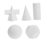 Uonlytech Estatua Geométrica Miniatura de Resina 5 Piezas Geométrico para Dibujo Accesorio de Práctica de Herramienta Didáctica Decoración de Oficina y