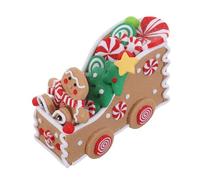 Uonlytech Estatua Hombre Jengibre Trineo Decoración Navideña de PVC para Centro de Mesa Adorno Navideño de Hombrecito de Jengibre de Coche para Fiesta