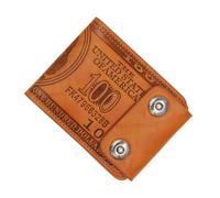 Uonlytech Estilo Vintage y Múltiples Compartimentos Pequeña de Cuero Marrón Doble Cierre de Botón y Funcional para Hombre para Uso Diario