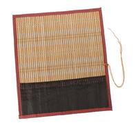 Uonlytech Estuche Enrollable Grande De Material Natural 40x35 Cm para Pinceles De Caligrafía, Organizador Portátil para 9 Pinceles, Adecuado para Arte y Dibujo Tradicional