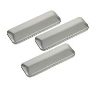 Uonlytech Estuche Metálico Rectangular para Bolígrafos y Lápices Tapa Abatible, Organizador Portátil de Hojalata para Escritorio en Casa, Ahorro de Espacio y Orden