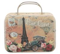 Uonlytech Estuche Para Pestañas Postizas Retro Asa, Mini Caja Metálica Vintage, Caja De Almacenamiento Portátil Para Maquillaje, Organizador De Baratijas, Maletín De Viaje Compacto Para Uso Diario