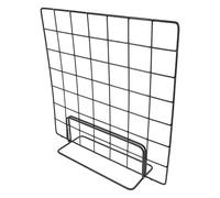 Uonlytech Expositor de Sobremesa de Rejilla de Alambre 35x35 Cm Base Negra Grande, Organizador de Panel Metálico para Fotos, Joyas y Accesorios, Adecuado para Exhibiciones y Puestos