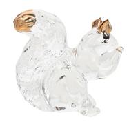 Uonlytech Figura de Ardilla de Cristal: Estatua de Animal en 3D, pisapapeles, Centro de Mesa otoñal, Escultura Decorativa de Acción de Gracias para la decoración navideña otoñal del hogar.