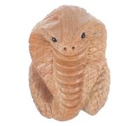 Uonlytech Figura de Serpiente Tallada Madera Sólida Decoración Feng Shui para Hogar y Jardín Adorno Ligero para Escritorio y Balcón Modelo Realista para Enseñanza