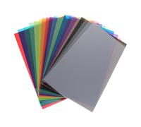 Uonlytech Filtros de Corrección de Color Película de PVC Transparente 19 Piezas para Reducción de Reflejos para Fotografía y Eventos DJ y Experimentos DIY