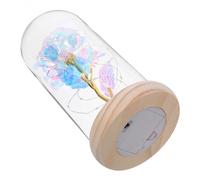 Uonlytech Flor Duradera Brillante con Cadena de Luces LED Adorno Romántico para Citas y San Valentín como Regalos Originales Mujer una Cúpula