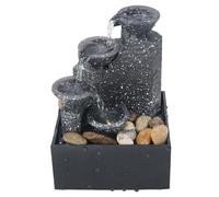 Uonlytech Fuente de Agua Artificial Pequeña de Plástico Abs para Escritorio y Hotel, Decoración de Paisaje sin Batería, Diseño Compacto y Elegante para Interiores