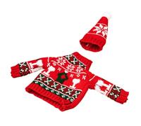 Uonlytech Funda Navideña para Botella de Vino Roja de Punto, Cubierta Decorativa para Botellas Pequeñas, Accesorio Festivo para Mesa de Navidad, 1 Unidad para Obsequio y Decoración