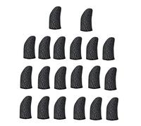 Uonlytech Funda Transpirable Para Dedos y Accesorios Para Juegos Móviles, Antideslizante y Resistente Al Sudor, Tela De Fibra De Cobre, Talla Única, Para Jugadores, Color Negro, Paquete De 20 Unidades