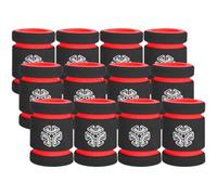 Uonlytech Fundas de Agarre Antideslizantes de Esponja Elástica para Máquina de Tatuajes, Tamaño Corto 4.4 Cm, Diámetro 30 Mm, Interior 22 Mm, Color Rojo, Juego de 12 Piezas para Uso