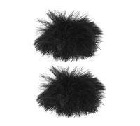 Uonlytech Fundas de Felpa para Micrófono de Solapa 6mm para Transmisión Profesional, Reducción de Ruido para Locutores y Vloggers, Color Negro, Pack de 2 Unidades