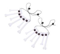 Uonlytech Gargantilla de Halloween Ligera y Cómoda de Plástico Diseño Creativo de Hueso, 2 Collares para Disfraz en Ferias y Planes de Relaciones Públicas