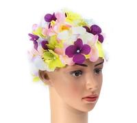 Uonlytech Gorro de Baño Flores y Pétalos 3D para Mujer, Talla Grande, Nylon Reutilizable y Antideslizante para Celebracion Verano en Piscina