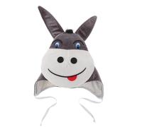 Uonlytech Gorro de Peluche Divertido Gorro de Burro Suave y Cálido Correas Disfraz de Burro para Halloween Invierno y Fiestas para Mujer y Hombre