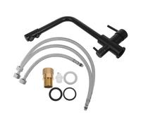Uonlytech Grifo para Fregadero de Cocina de Cobre con Dos Manijas y Diseño Versátil, Grifo Doble para Agua Fría y Caliente, Adecuado para Cocina y Uso en Autocaravana