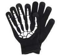 Uonlytech Guantes Fluorescentes de Ciclismo Diseño de Esqueleto para Halloween, Tejidos de Acrílico, Cómodos y Resistentes para Montar en Bicicleta y Escalar, 1 Par