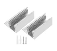 Uonlytech Guía de Rodillos para Puerta Corredera de Aluminio 2 Piezas Diseño de Rodamiento para Suave en Proyectos DIY