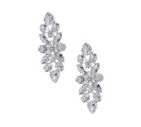 Uonlytech Hebillas Elegantes Para Zapatos Cristales Plateados, Adornos Decorativos Para Mujer, Accesorios De Moda Para Bodas y Uso Diario, Pareja De Clips Decorativos De Tamaño Estándar