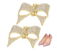 Uonlytech Hebillas para Zapatos Desmontables con Diseño de Lazo y Cristales Adornos Decorativos para Zapatos de Boda Accesorios Duraderos y Brillantes para Novias