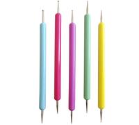 Uonlytech Herramientas de Punteado para Pintar Uñas 5 Piezas, Bolígrafos para Esculpir y Decorar, Accesorios para Manicura Profesional y Uso en Salón o Casa, Dotting Pens para Arte de Uñas