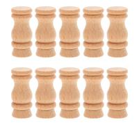 Uonlytech Husillos de Madera sin Pintar para Escaleras 10 Unidades, Balaustres de Madera de Haya para Decoración Vintage del Hogar, Soporte Funcional para Chimenea Romana, Barandillas