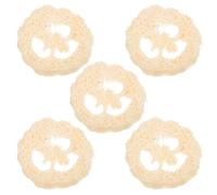 Uonlytech Jabonera Esponja Vegetal de Lufa 5 Piezas, Base de Jabón Transpirable Secado Rápido, Forma Simple y Natural para Baño y Decoración Creativa